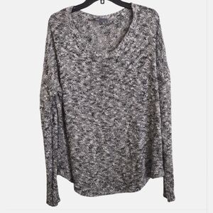 Vince Black White Grey Long Sleeved Pullover Sweater Size Large